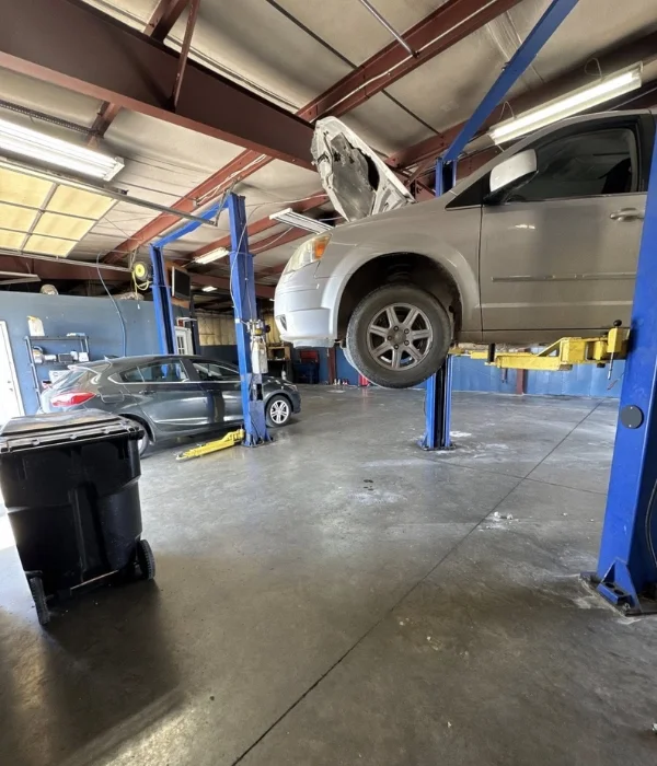 Vehicle thoroughly inspected on a lift at Total Turf & Auto in Topeka
