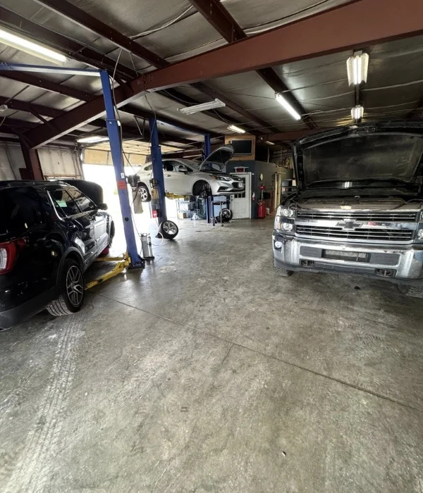 Inside the Total Turf & Auto repair shop in Topeka, KS